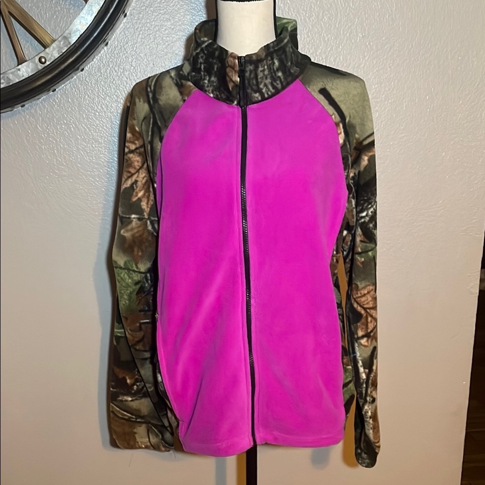 TRAIL CREST Pink and  green Camouflage Women's Jacket